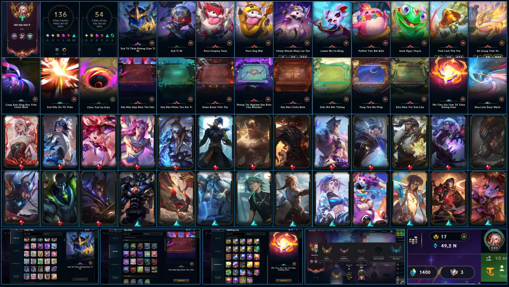 LOL ĐẸP Rank TFT Vàng 2 - Rất Nhiều Khung Đẹp 136 Skin - Lv 249 - Full Tướng - Nhiều Hàng Hiệu Đa Sắc 54 - Còn Đổi Tên TFT Sịn như ảnh -  Thông Tin Hỗ Trợ Đầy Đủ - Bảo Hành 100%